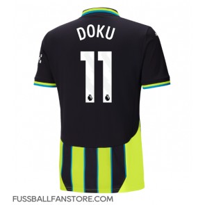 Manchester City Jeremy Doku #11 Replik Auswärtstrikot 2024-25 Kurzarm